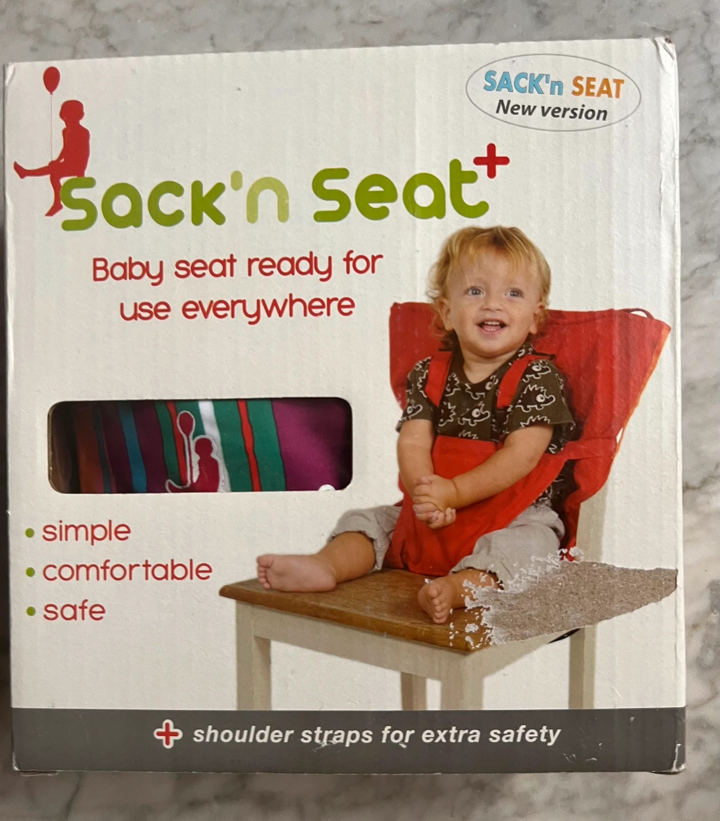 Trona Portátil Sack & Seat Roja