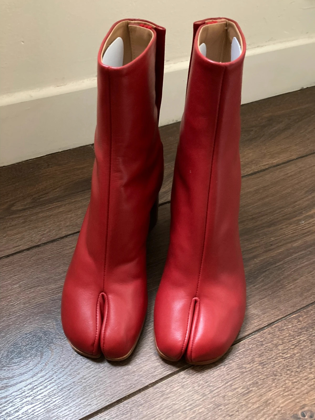 Maison Margiela red tabi boots Vinted