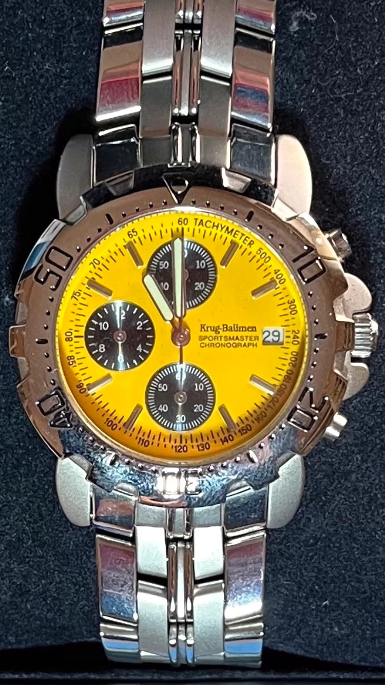 Orologio Krug Baumen Sportsmaster Yellow Chronograph 7186G-Y Come