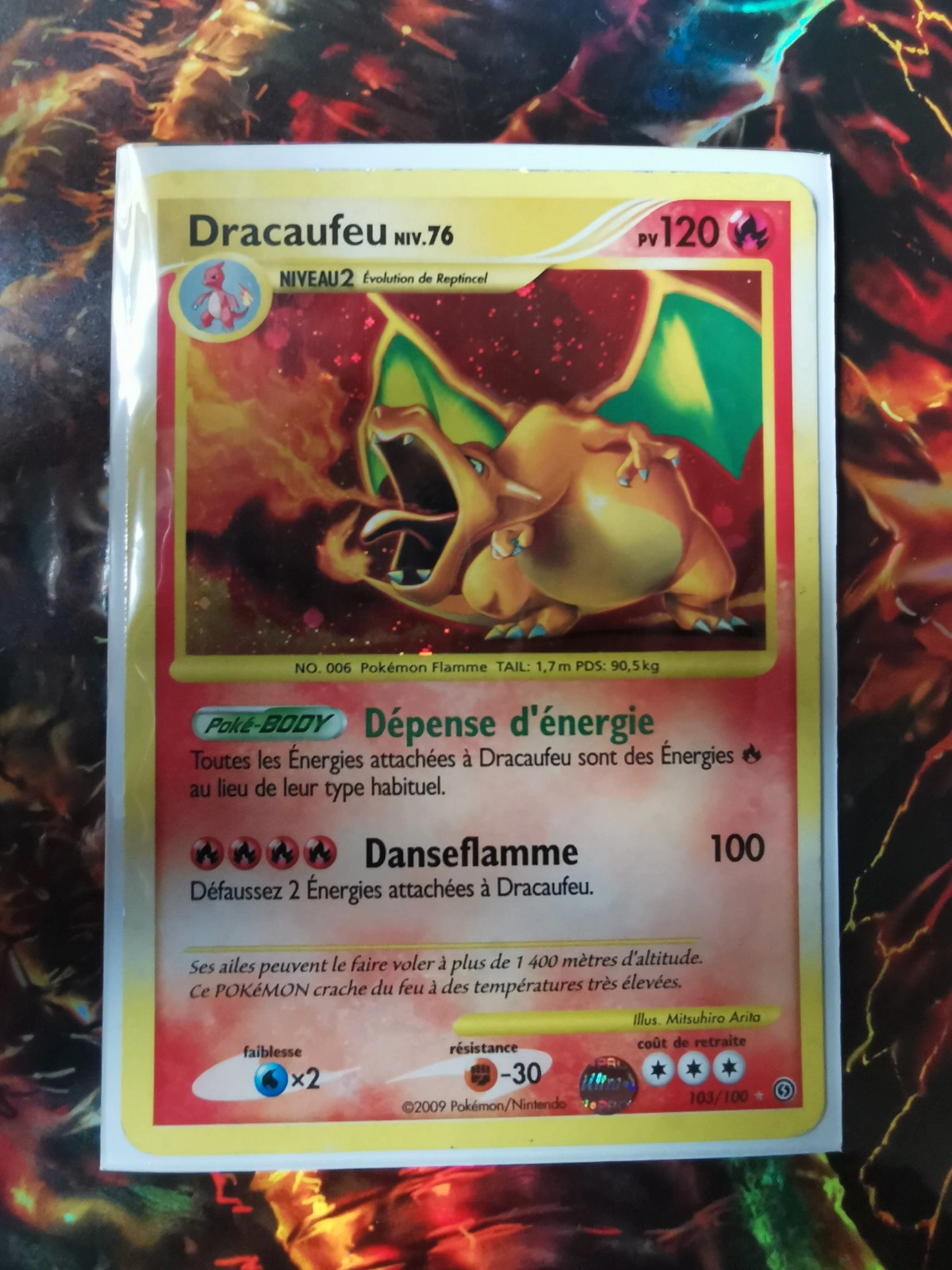 Mavin  💠 Pochette Protège Carte Pokémon 💠🔴 Sleeves Salameche Reptincel  Dracaufeu ×10