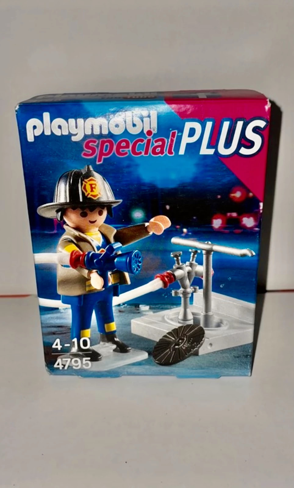 PLAYMOBIL - Pompier avec bouche d'incendie 4795 - Spécial Plus - A partir  de 4 ans