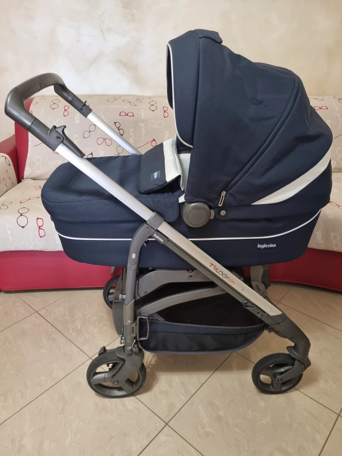 Carrozzina sistema trio Inglesina trilogy city completo di tutto Blue  marine struttura Grigio | Vinted