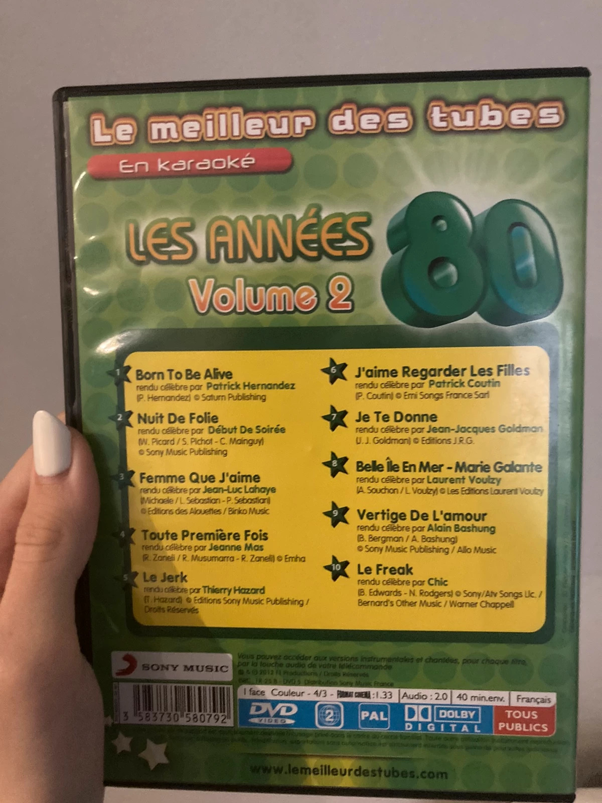 Lot 3 DVD Karaoke Année 80 Vol.2/3/4