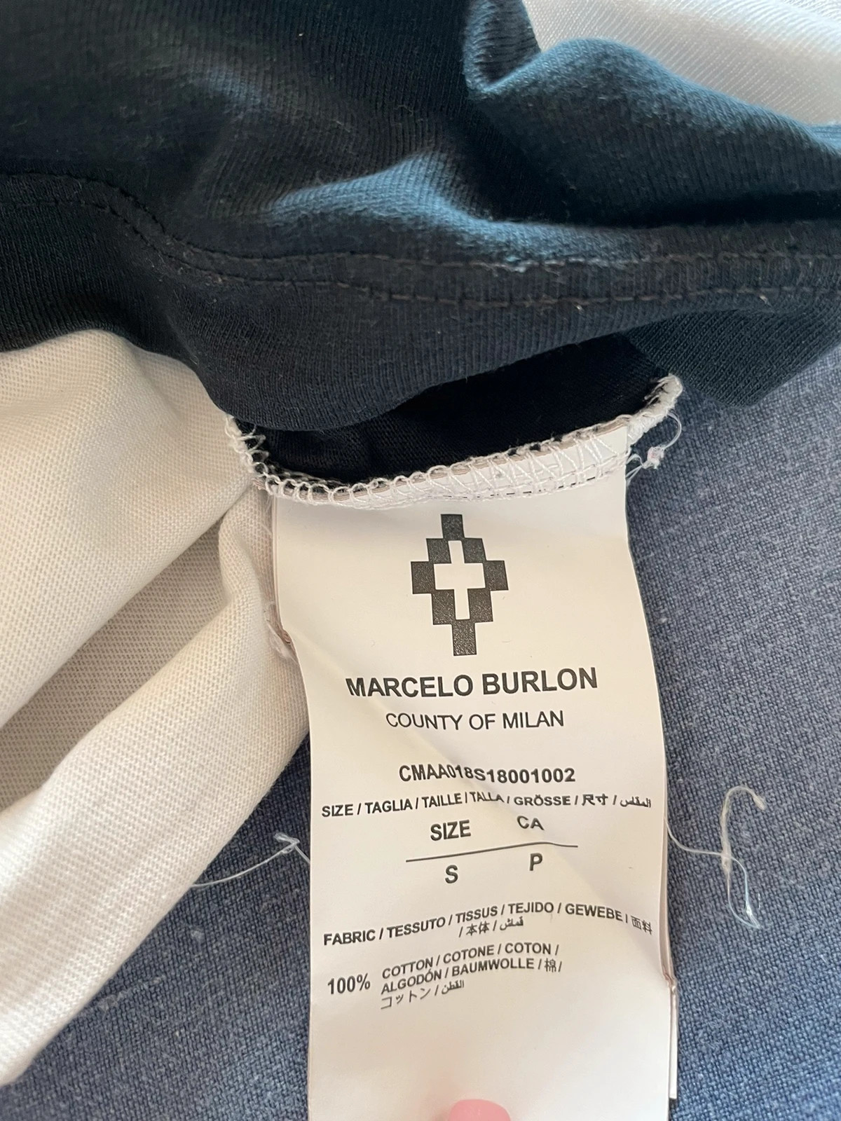 Maglietta marcelo burlon bianca e nera sales