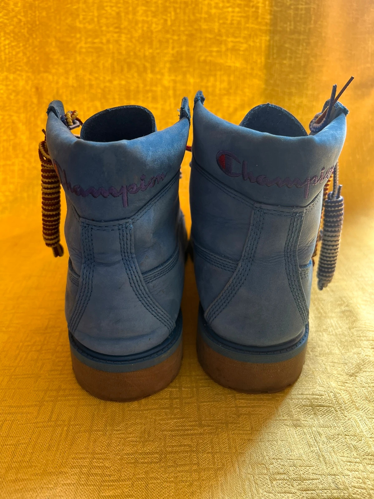 Champion blue online timberland boots