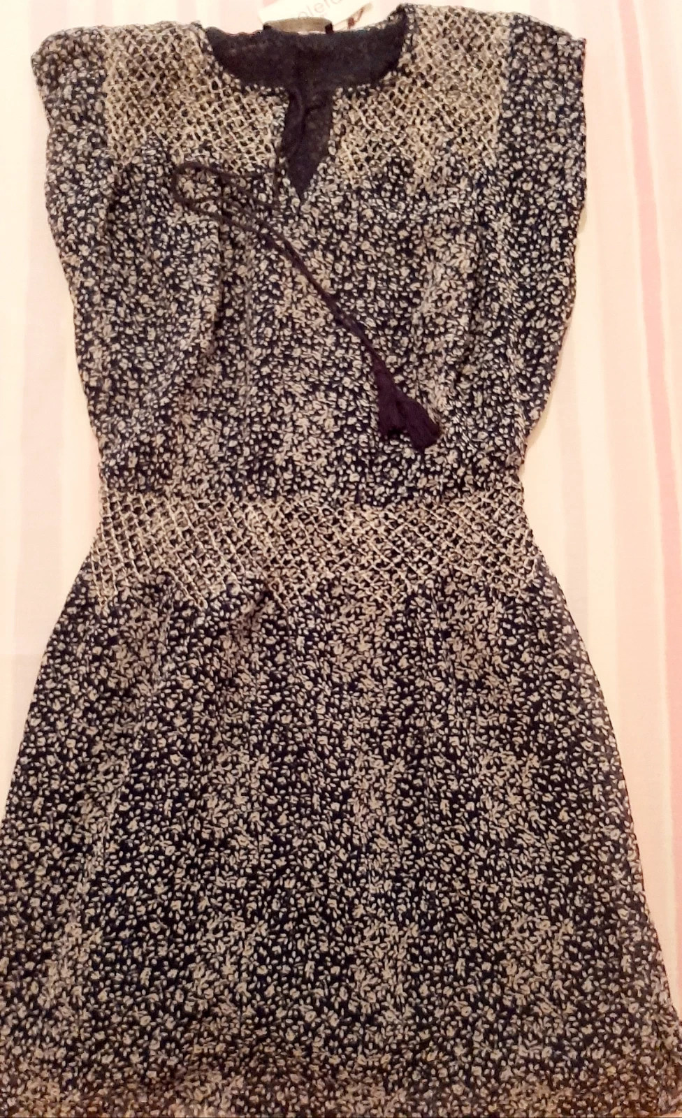 Edikted Pinstripe Bra Detail Mini Dress