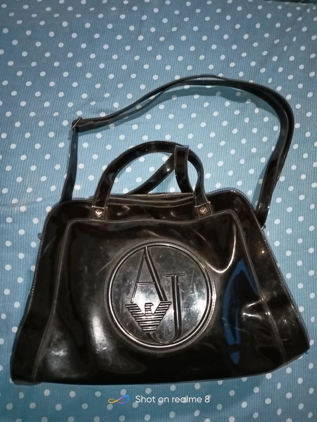 Borsa armani sales lucida nera