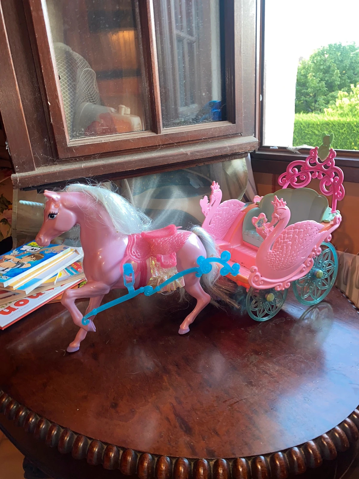 Lot calèche barbie + cheval + poney jouet fille - Barbie | Beebs