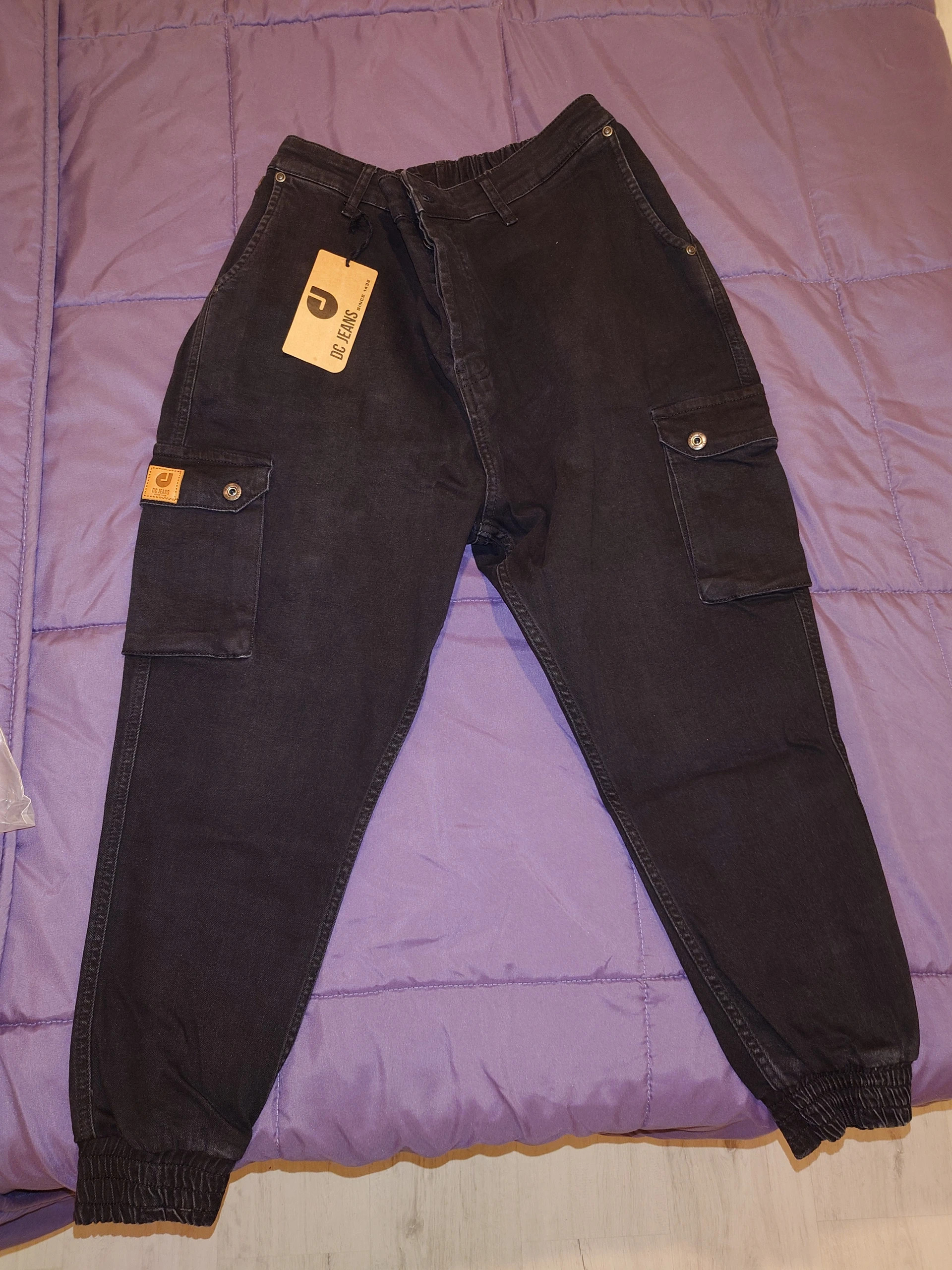 Jeans Cargo Pants Black - DCjeans saroual and clothing