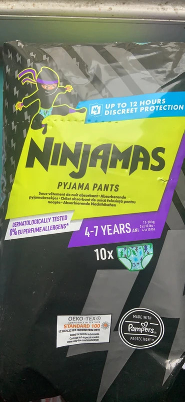 Pampers Ninjamas Pyjama Pants size 7 - 17-30KG - Diaper Pants for