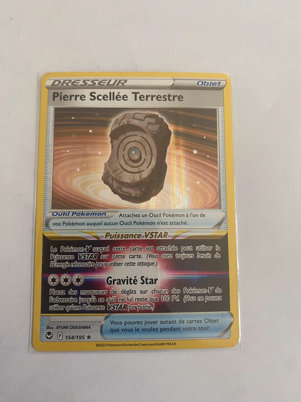 Holo - Pokemon - Tempête Argentée - Pierre Scellée Terrestre 154