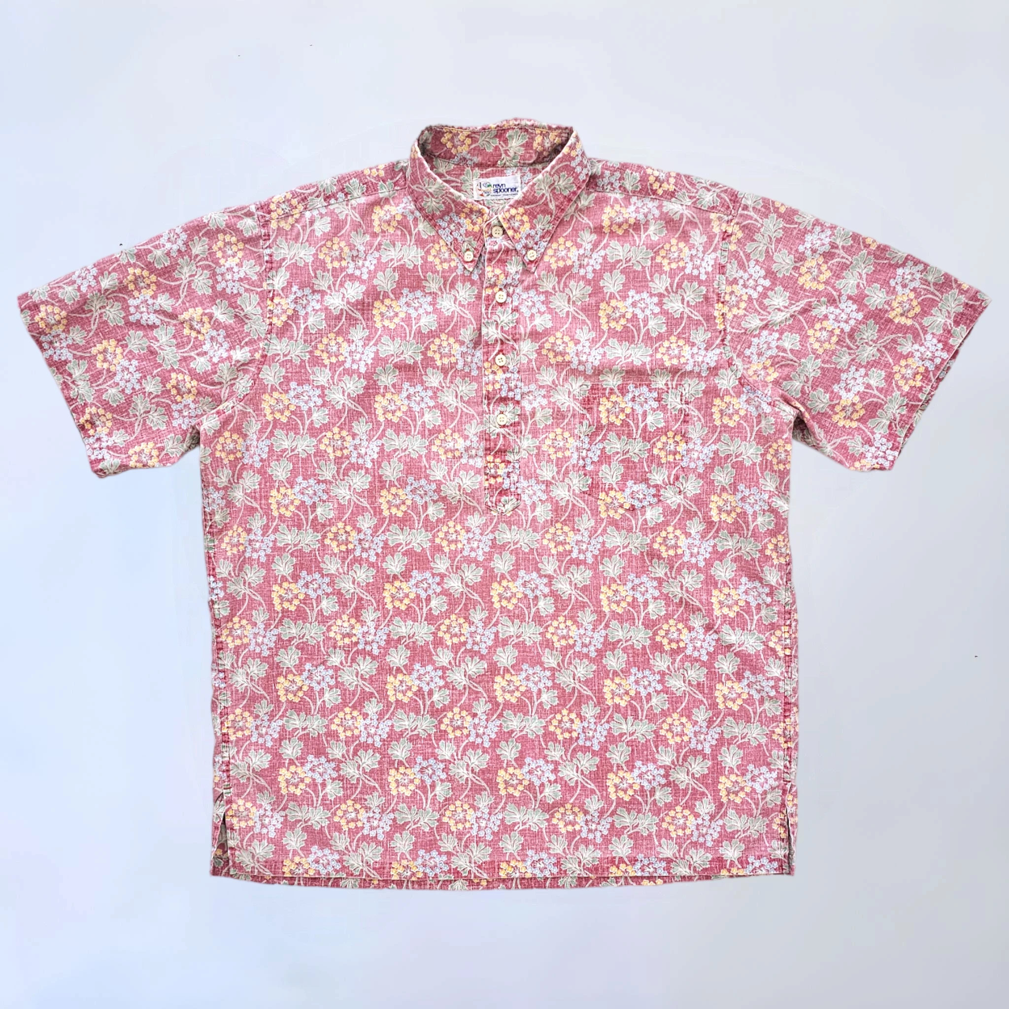 Vintage Reyn Spooner Hawaiian Shirt Size Medium 1990s Made in Hawaii