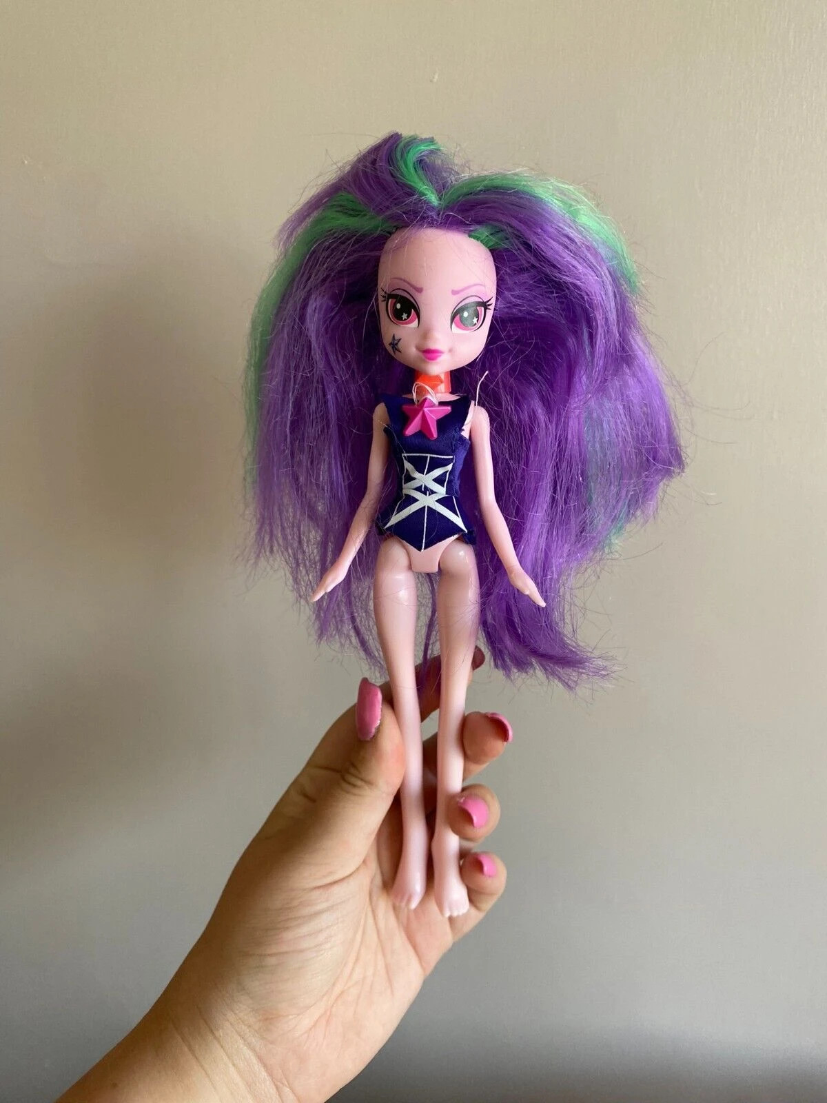 My Little Pony Equestria Girls Aria Blaze Doll Purple Green Hair