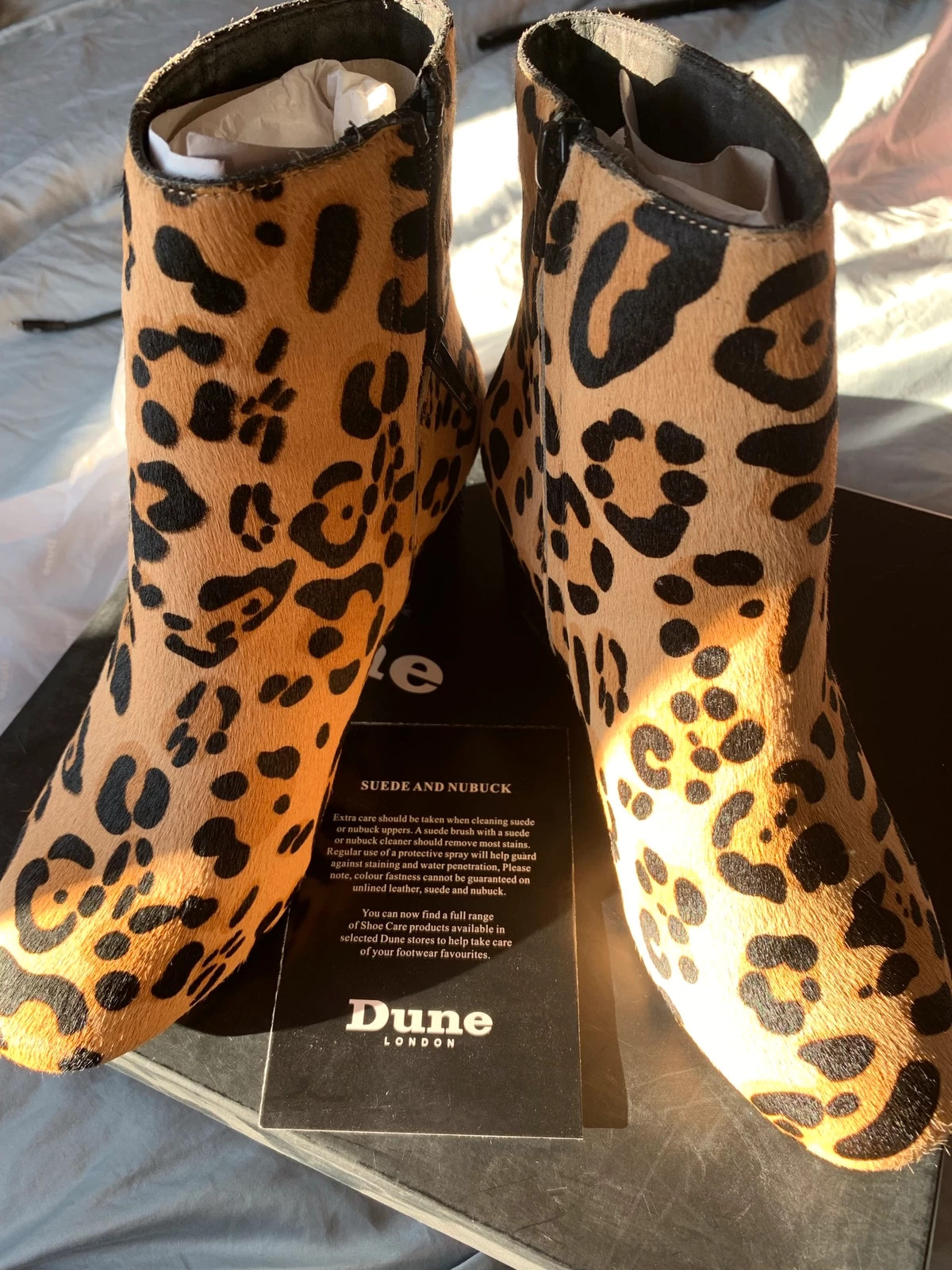 Dune animal print boots hot sale