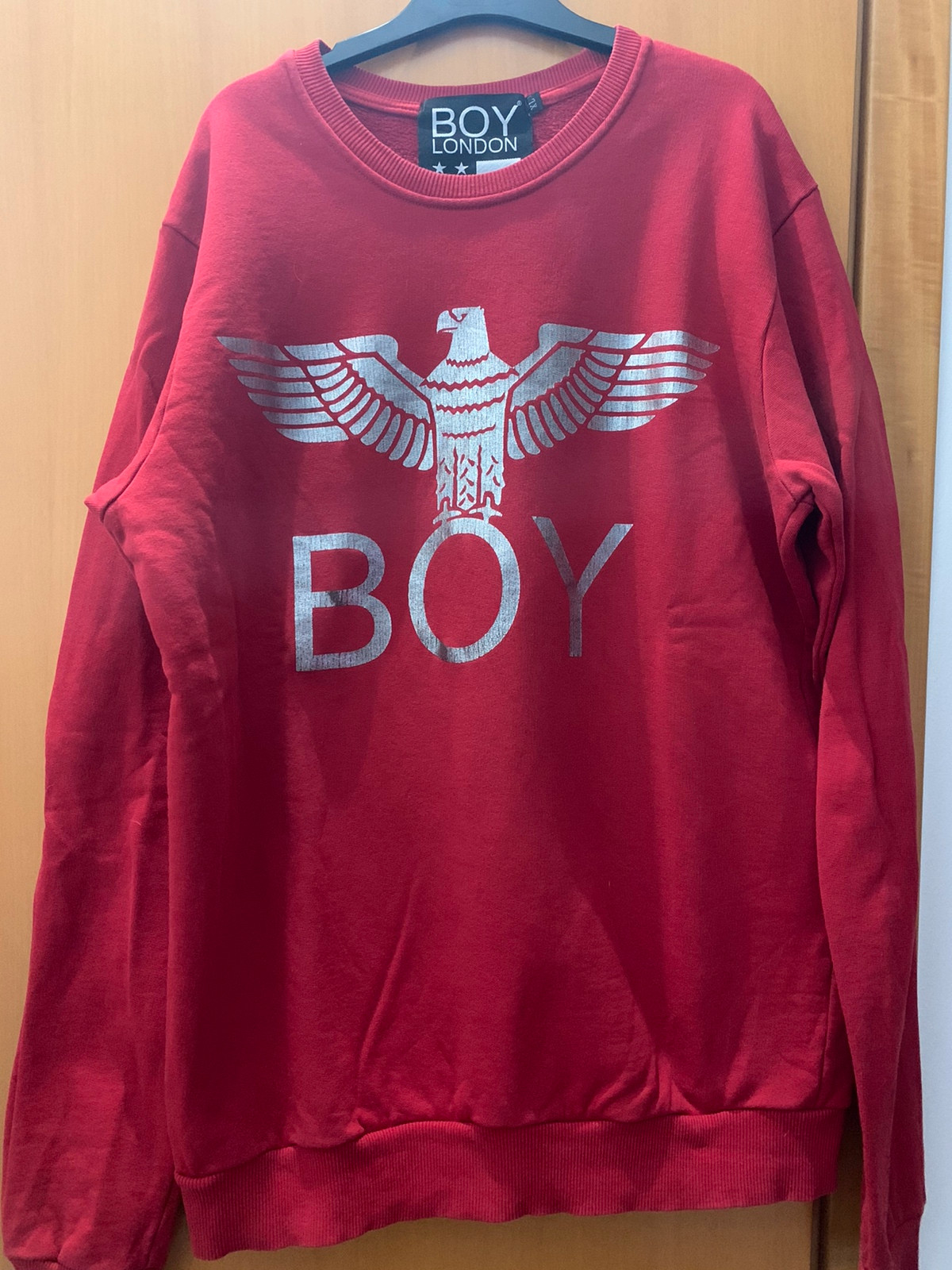 Felpa boy london rossa hotsell