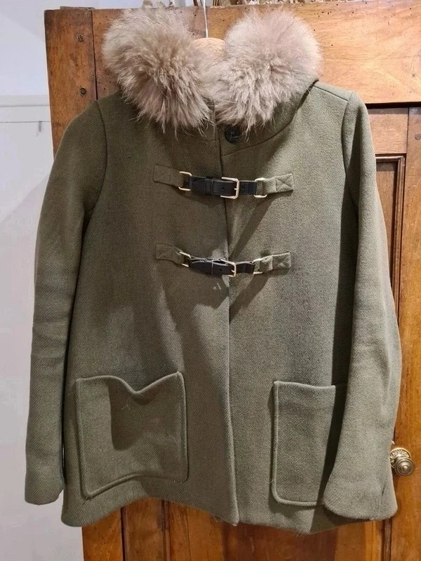 Manteau Maje Kaki SALI taille 36 Vinted