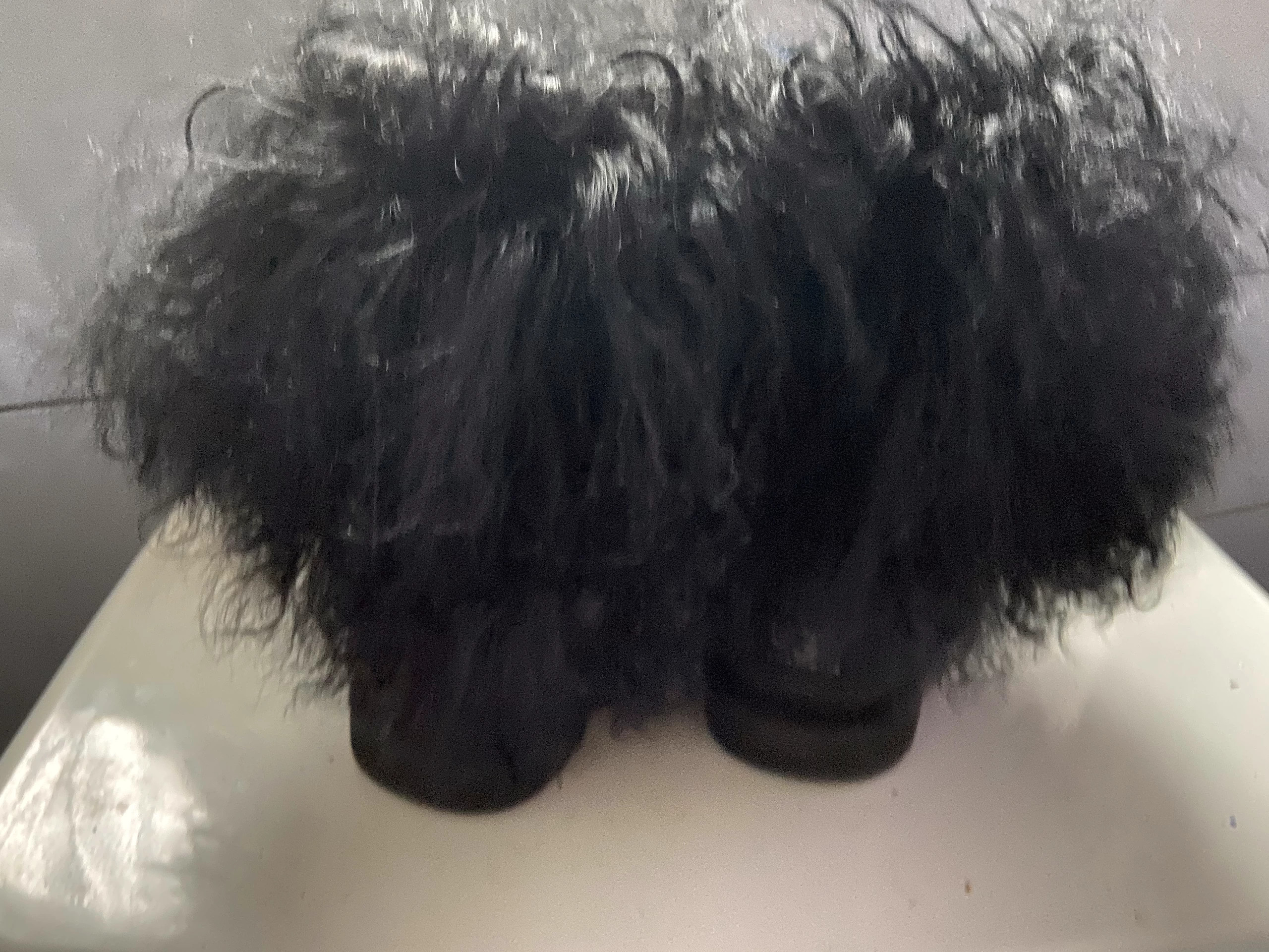 Black mongolian discount fur uggs