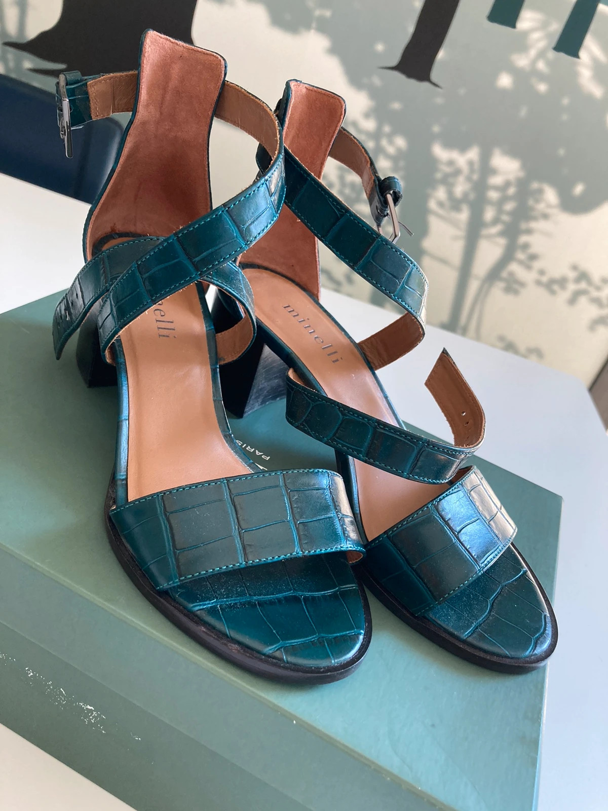 Minelli chaussures vertes sales