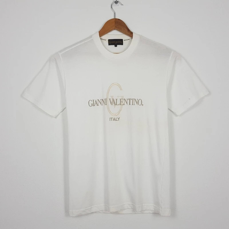 Vintage Gianni Valentino Embroidery Spell Out T-shirt | Vinted