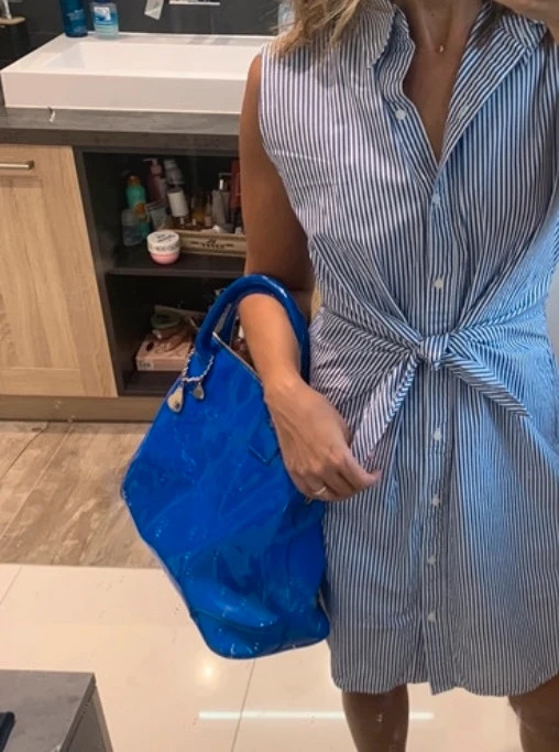 Sac top vernis bleu