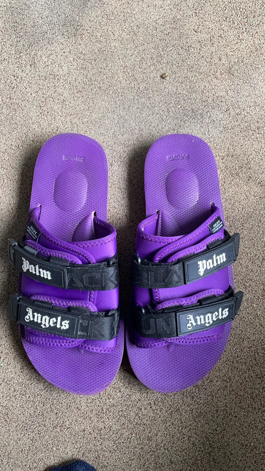 Palm angels sandals purple discount