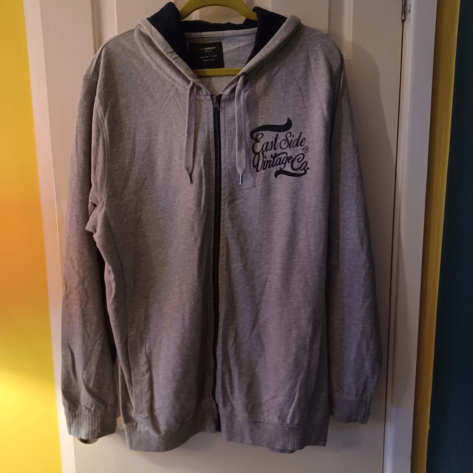 Livergy East Side vintage xxl grey, hoodie up | in Vinted zip