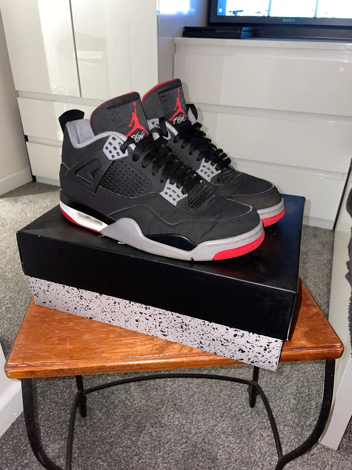 Retro 4 bred size 7 cheap