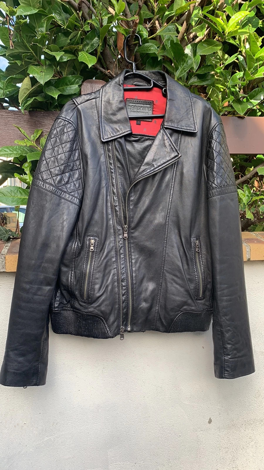 Blouson cuir homme style motard redskins sale