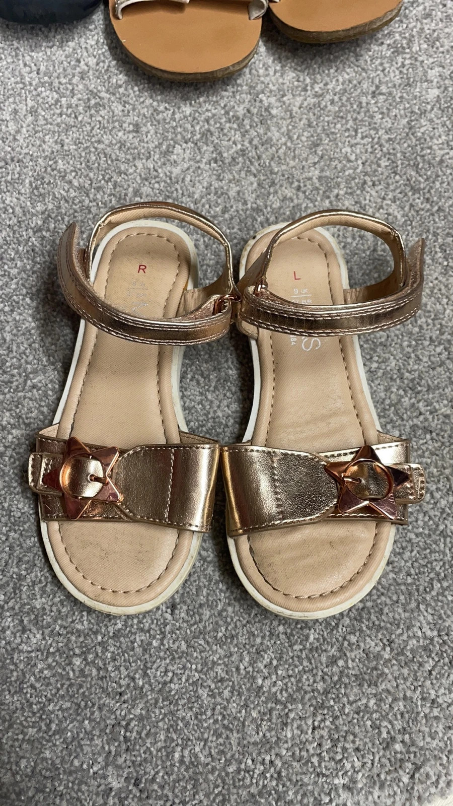 Marks Spencer s girls gold holiday summer sandals shoes size 9