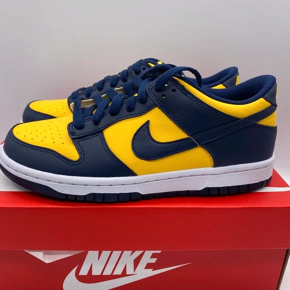 Nike Dunk Low GS Michigan Size 5.5Y/ Women 7 | Vinted