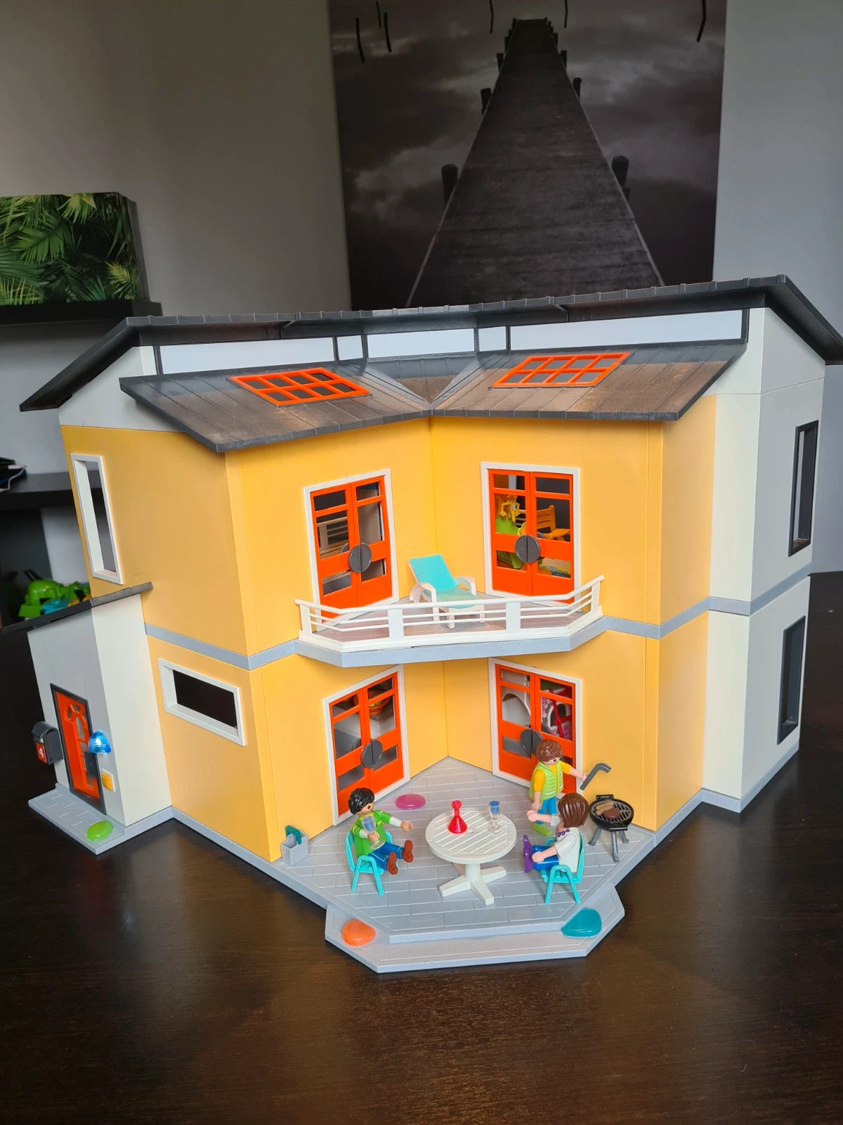 PLAYMOBIL MAISON TRANSPORTABLE 4145 5763 AVEC PERSONNAGES MEUBLES  ACCESSOIRES 