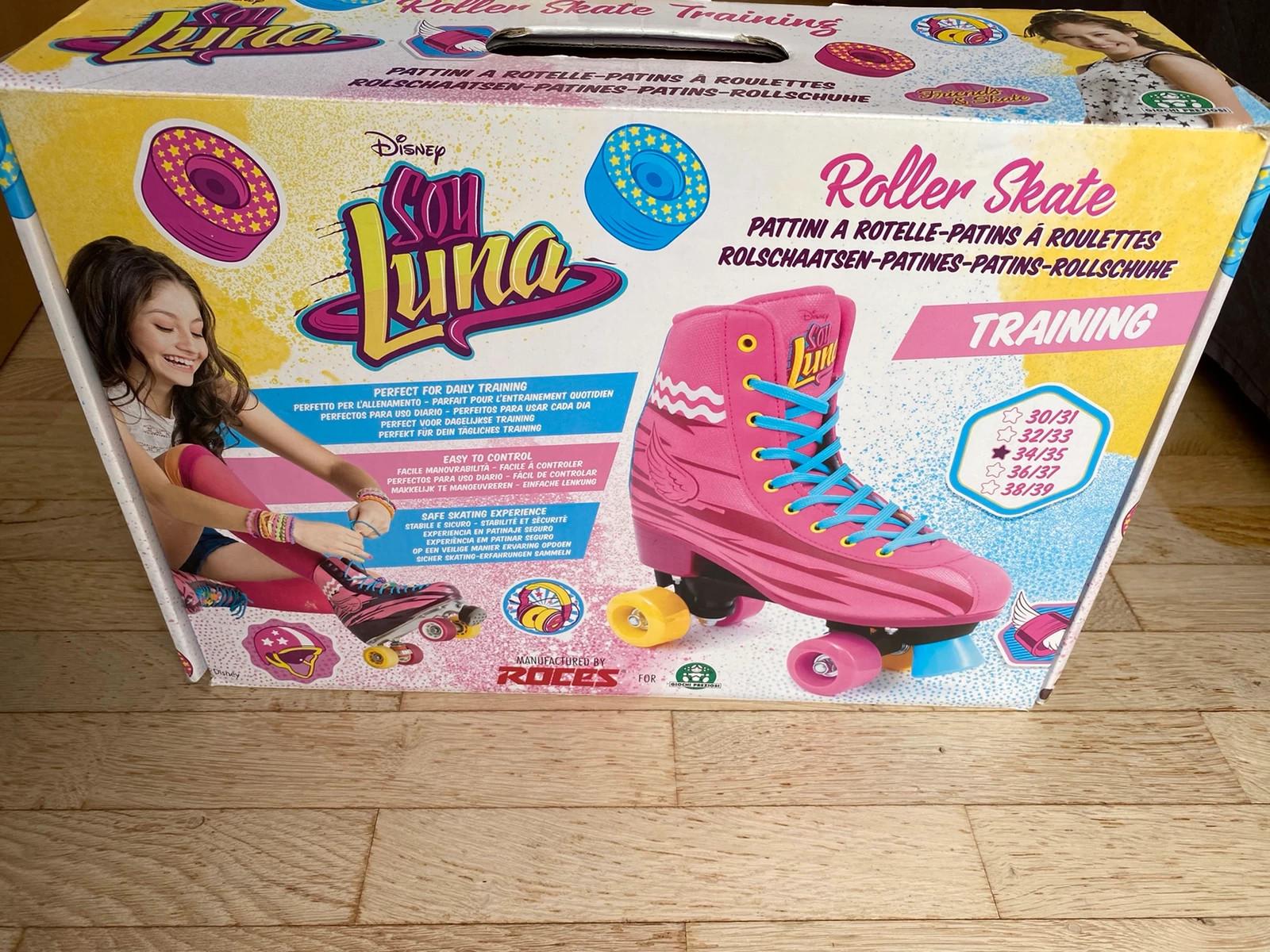Pair of Disney Soy Luna Roulette Skate Rollers Size 30-31
