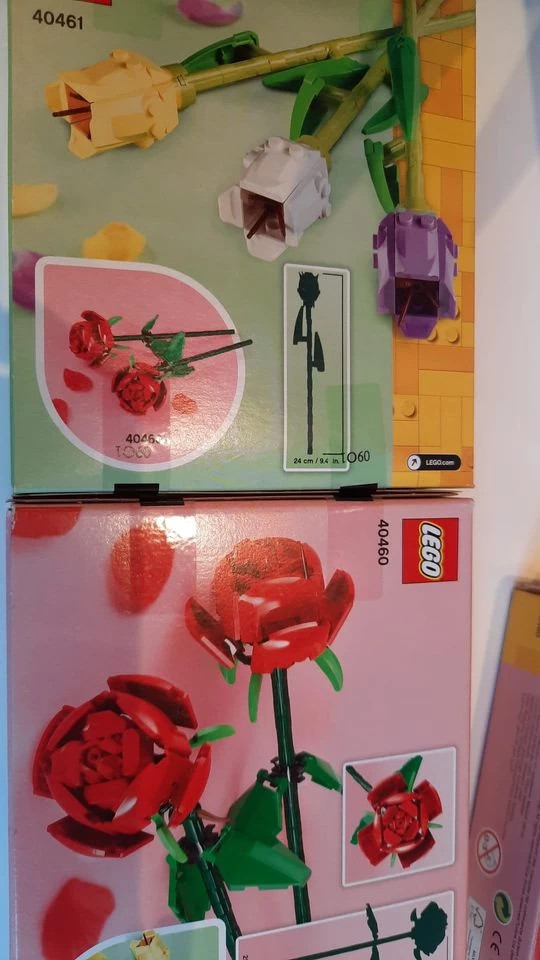 Lego Fiori Bouquet 10280, Rose Rosse 40460, Tulipani 40461 e GIrasoli 40245  Pacco Super o MEGA