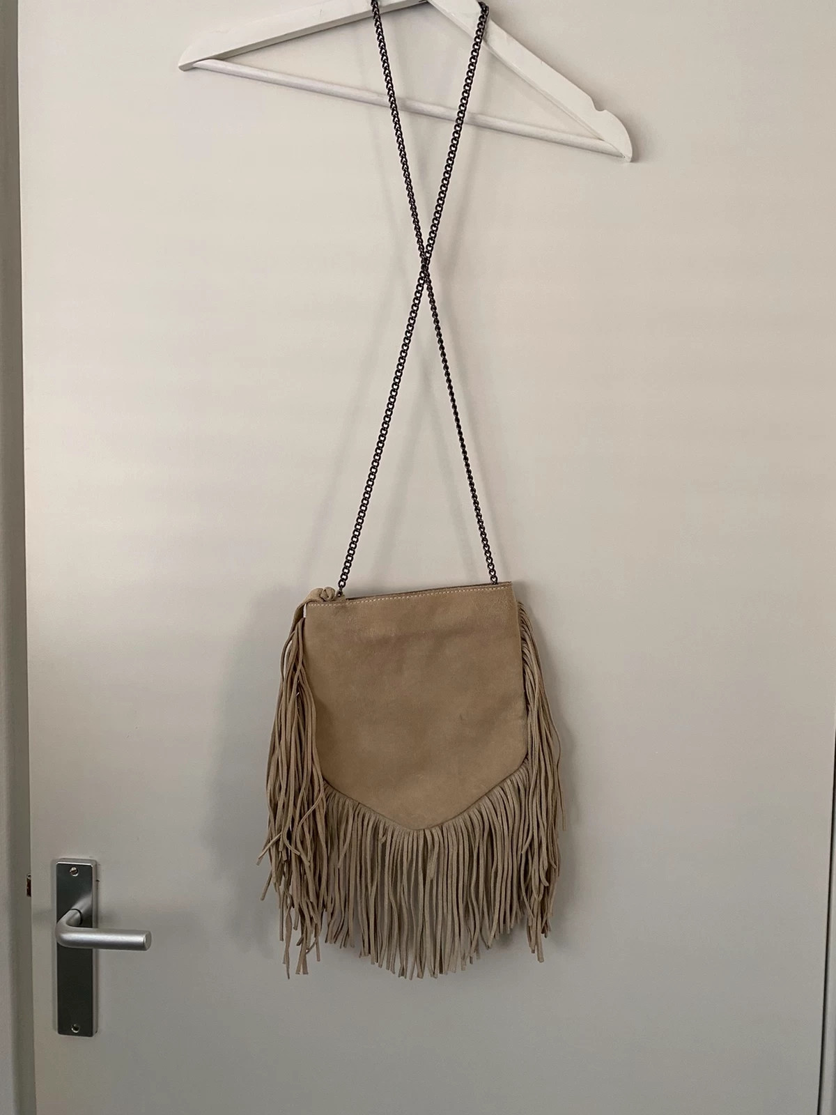 Crossbody tas beige met franjes Vinted