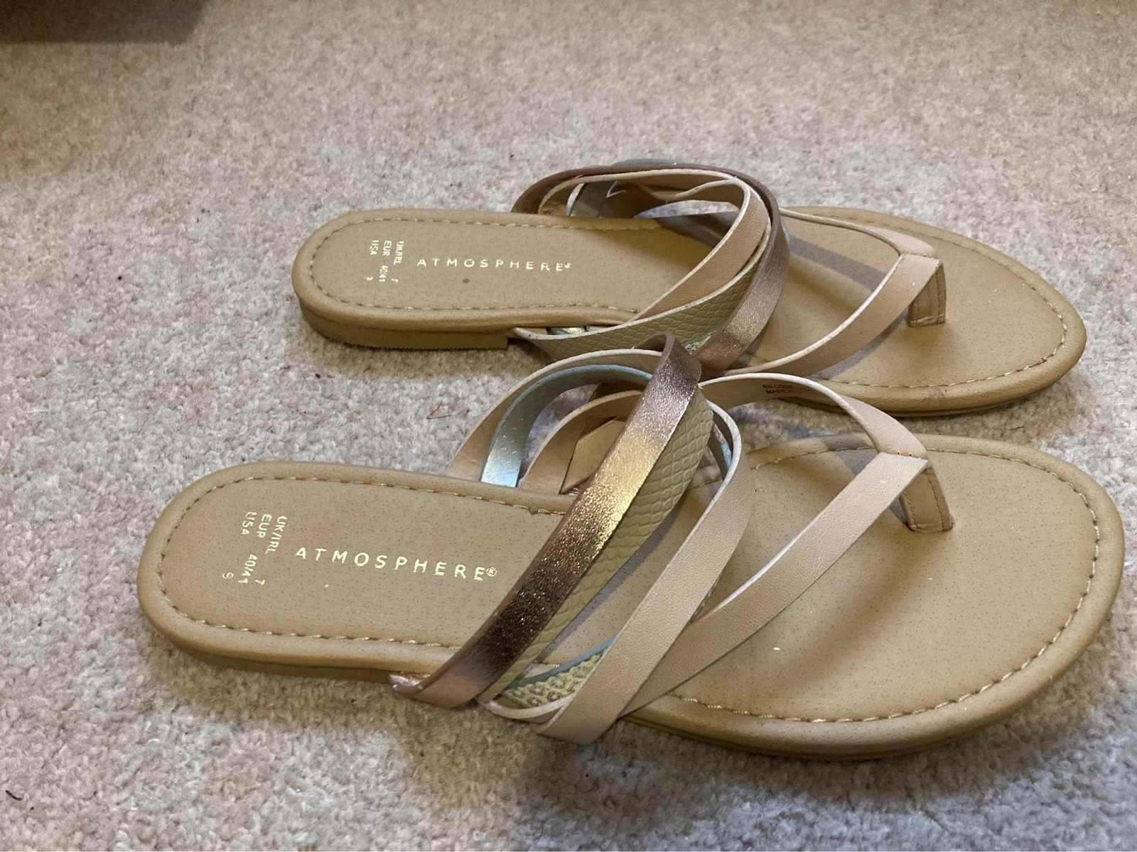 Atmosphere blush copper sandals