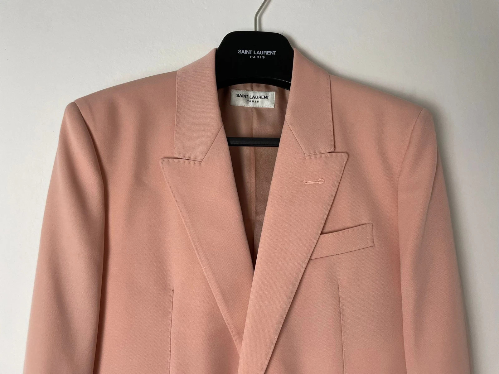 Saint laurent pink blazer discount