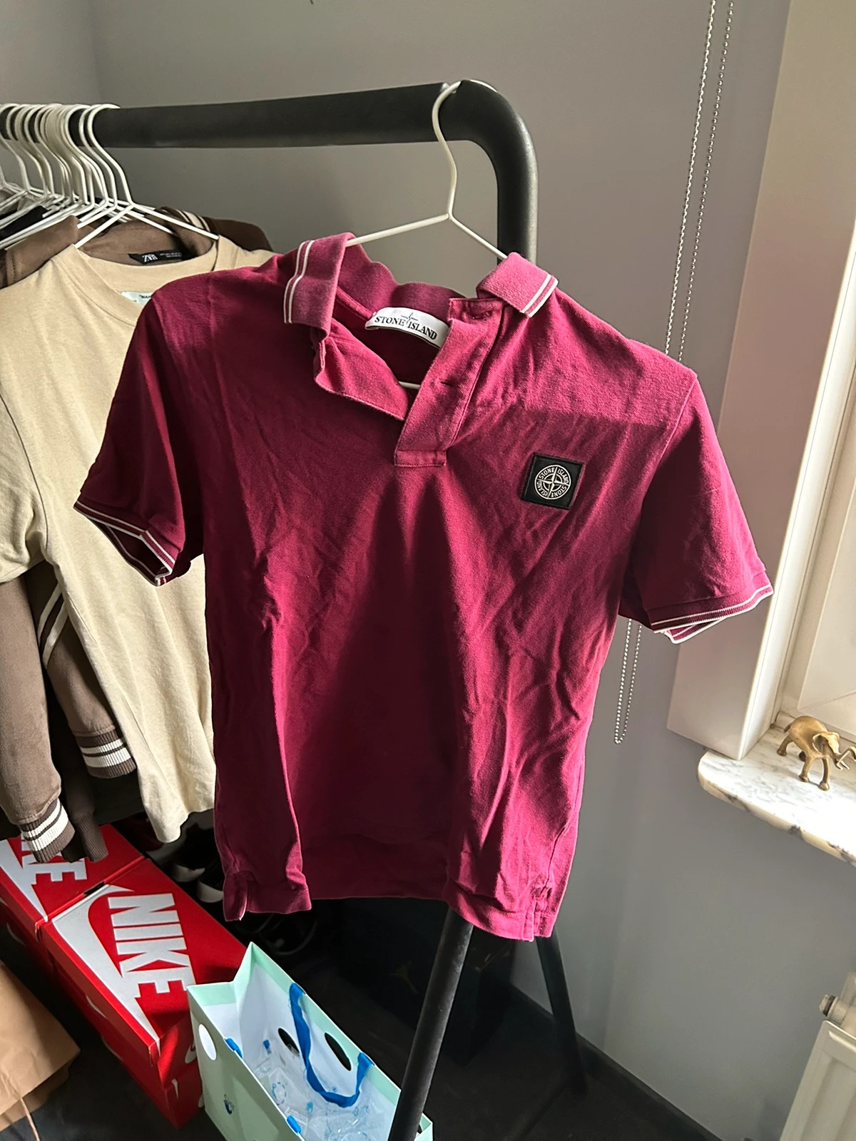 Stone island 2025 polo shirt red
