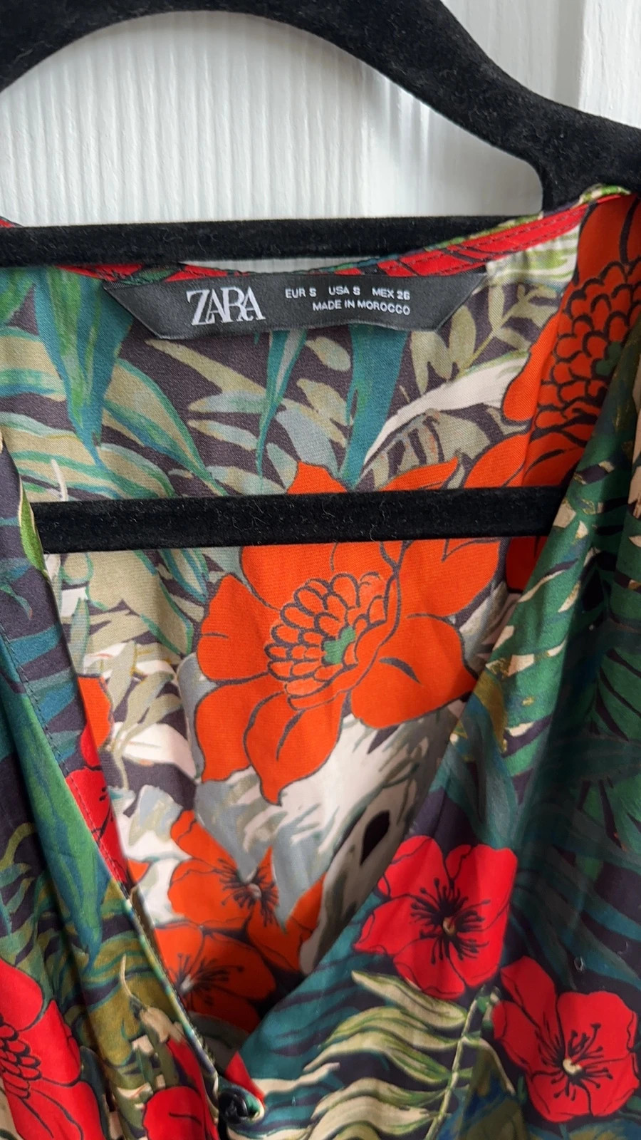 Zara Floral Print Bodysuit Size S BNWT