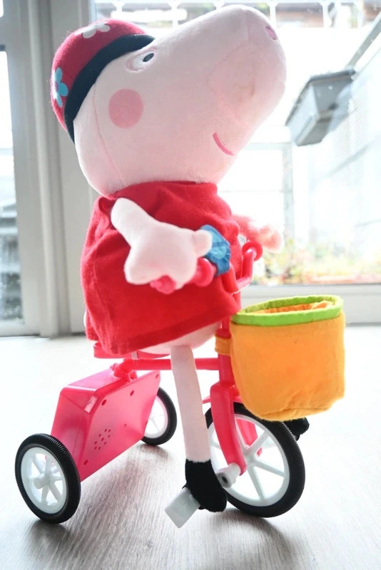 Peppa pig cycling plush sale toy