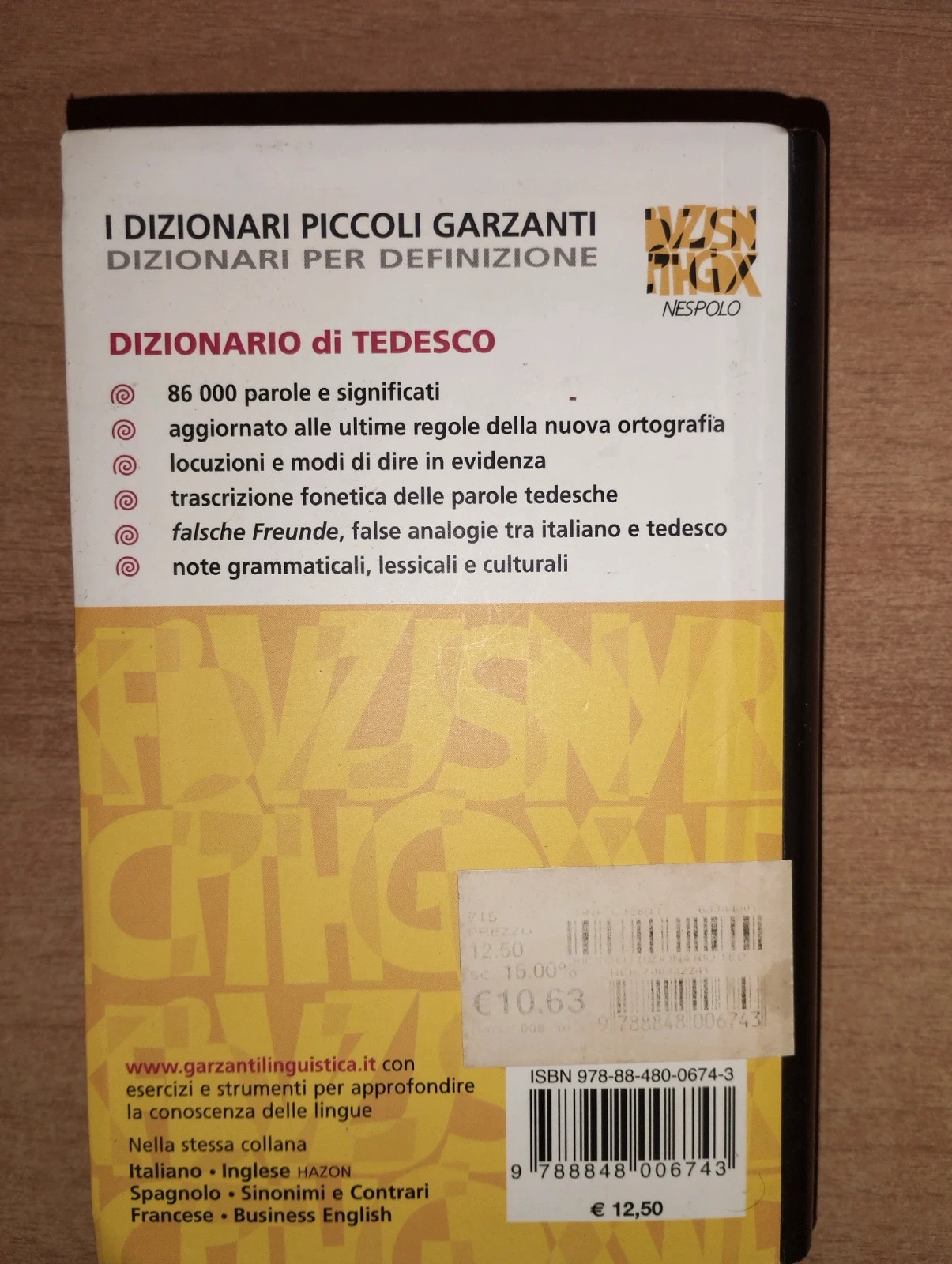 Dizionario Tedesco Italiano Garzanti