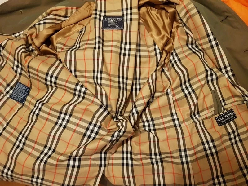 Burberry s iridescent cotton gabardine mac trench coat balmacaan impermeabile late 70 Vinted