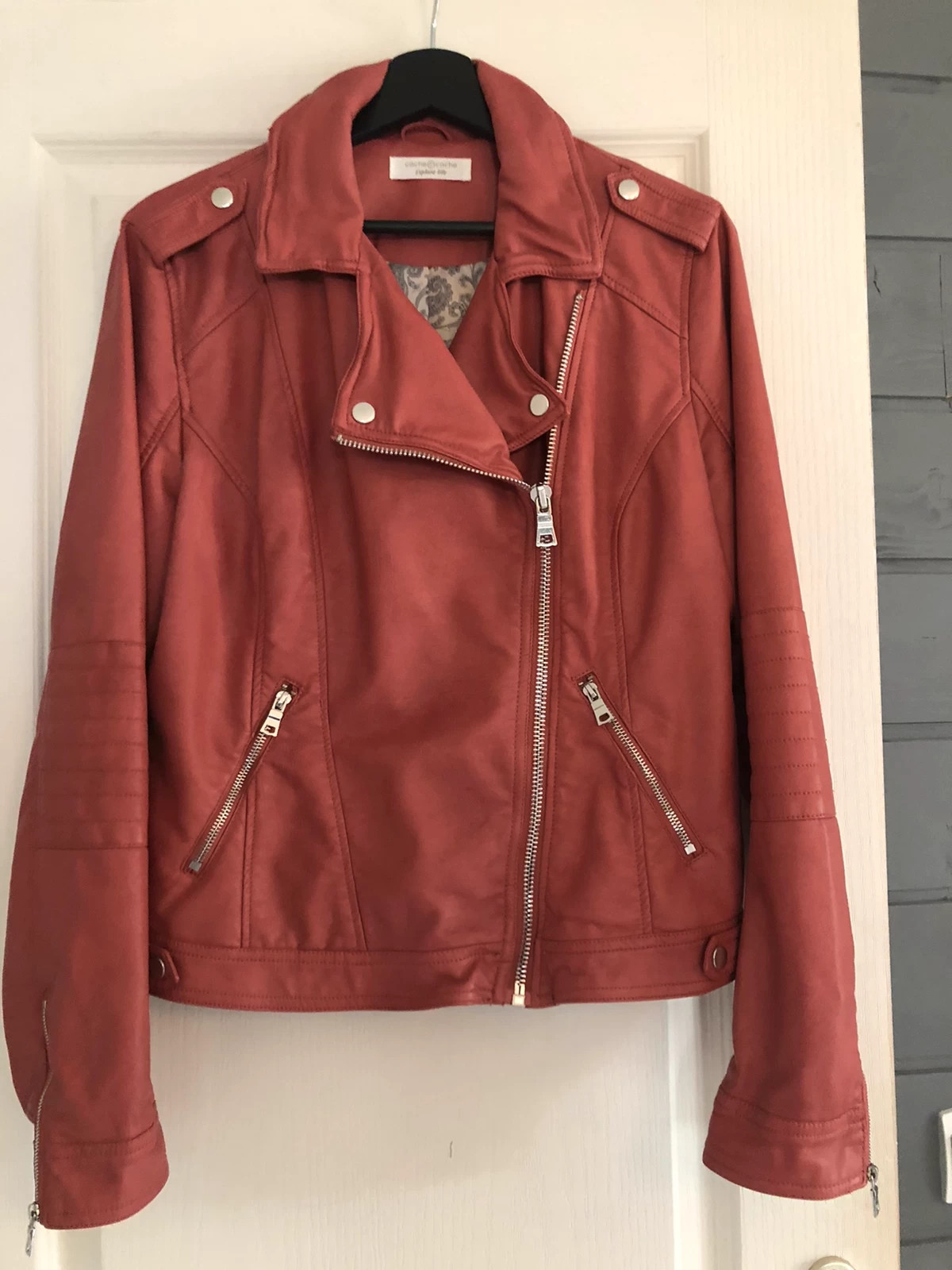 Veste cache cache simili cuir hotsell