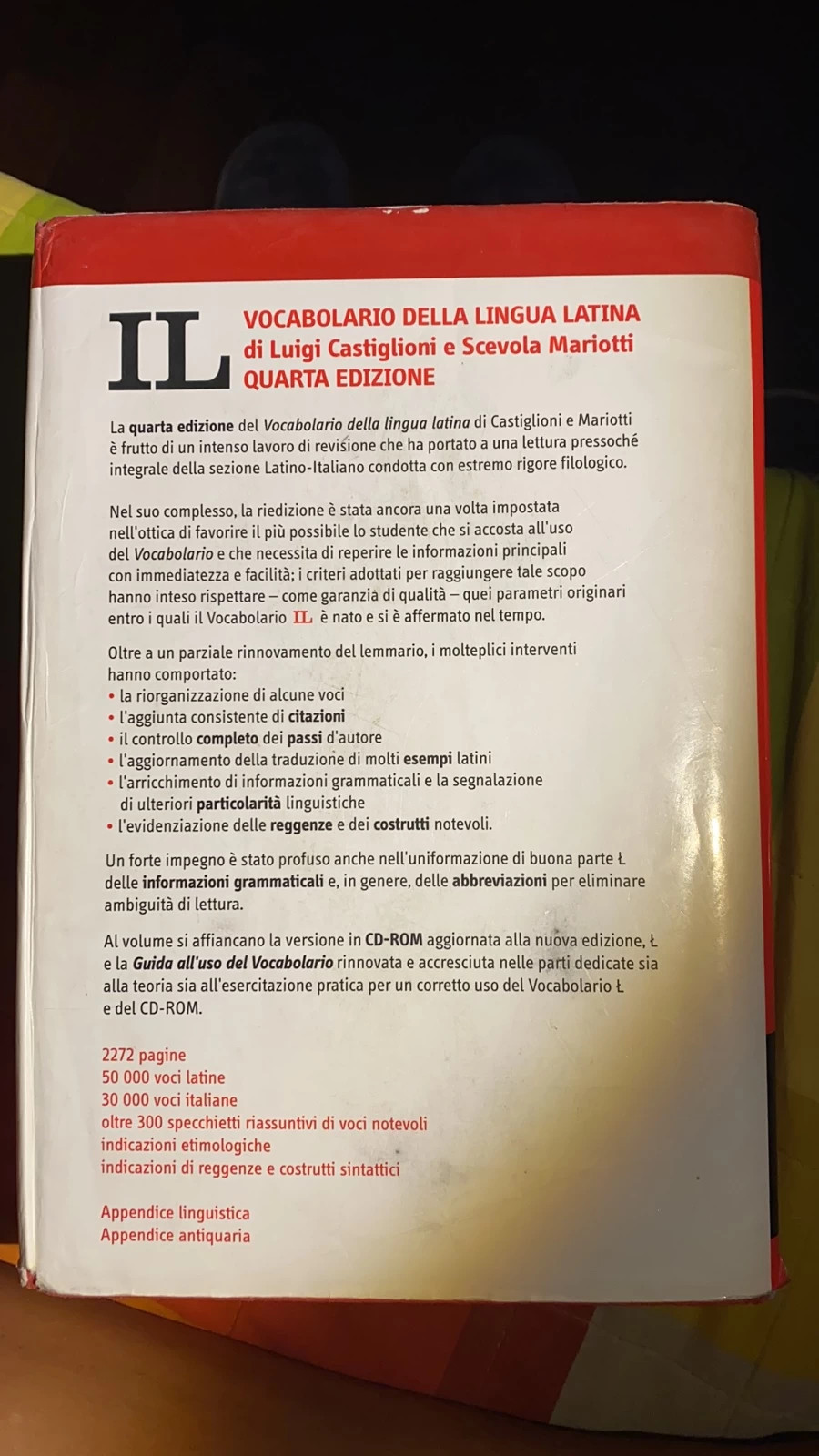 Latino-italiano, italiano-latino. Il vocabolario della lingua latina.  Vecchia edizione