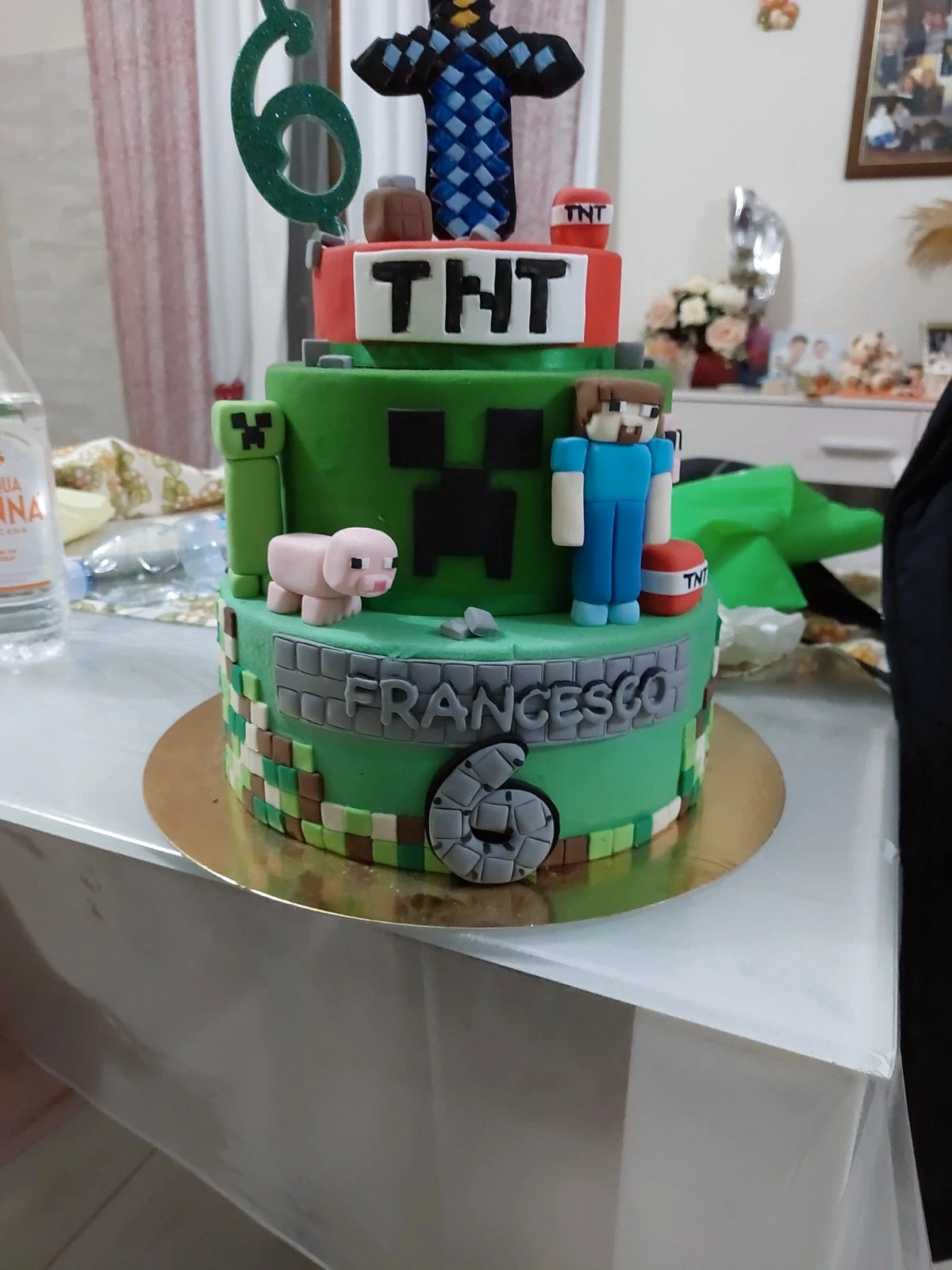 Minecraft- Torta Scenografica Luminosa media