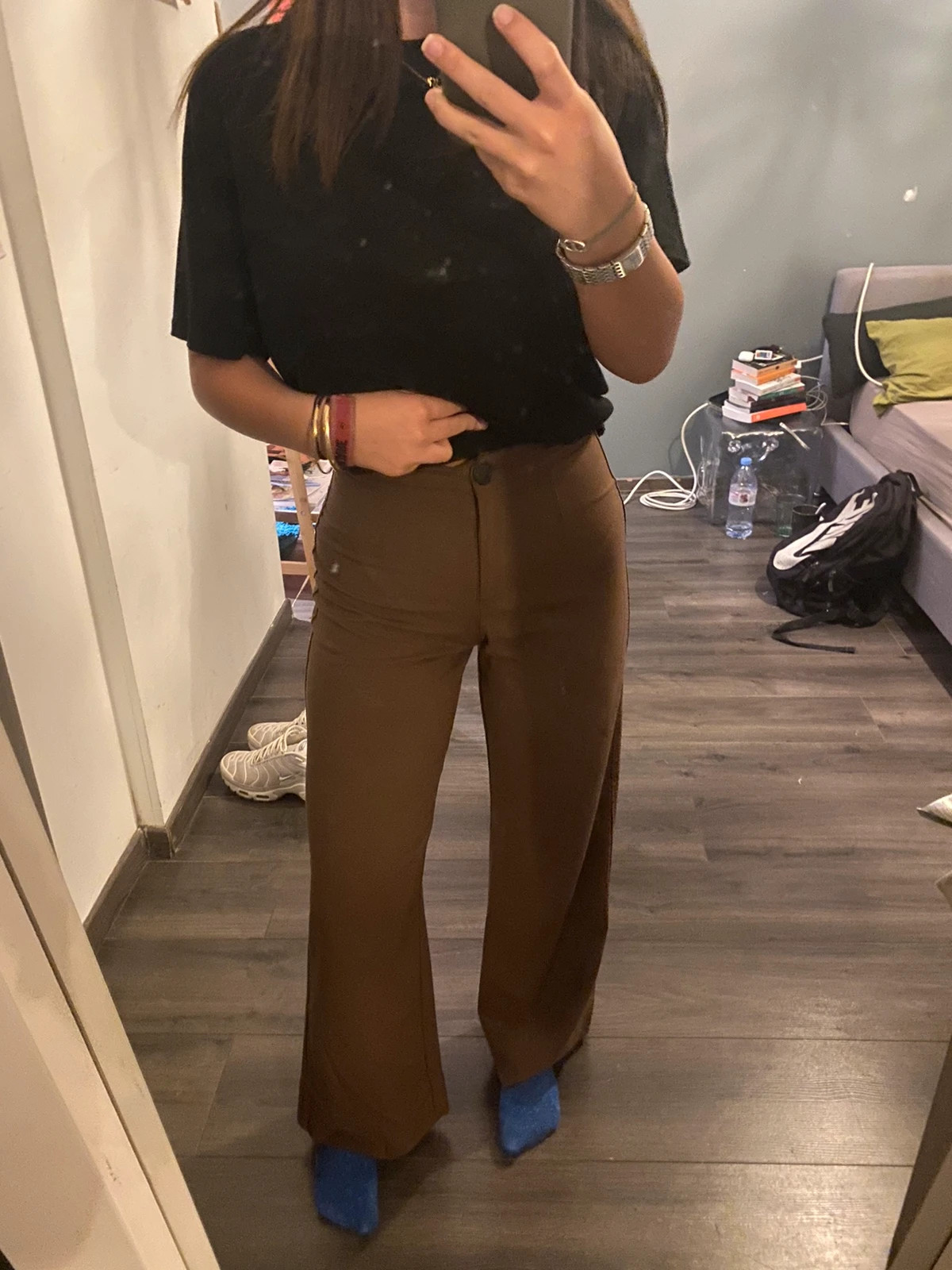 Pantalon marron bershka hotsell