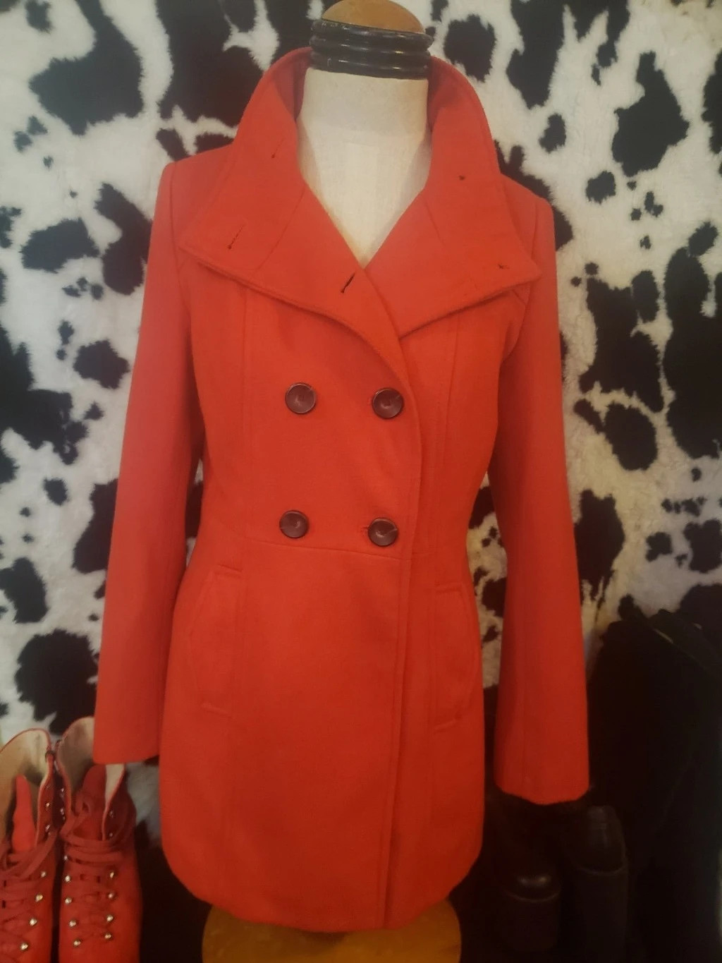 Red peacoat old navy shop