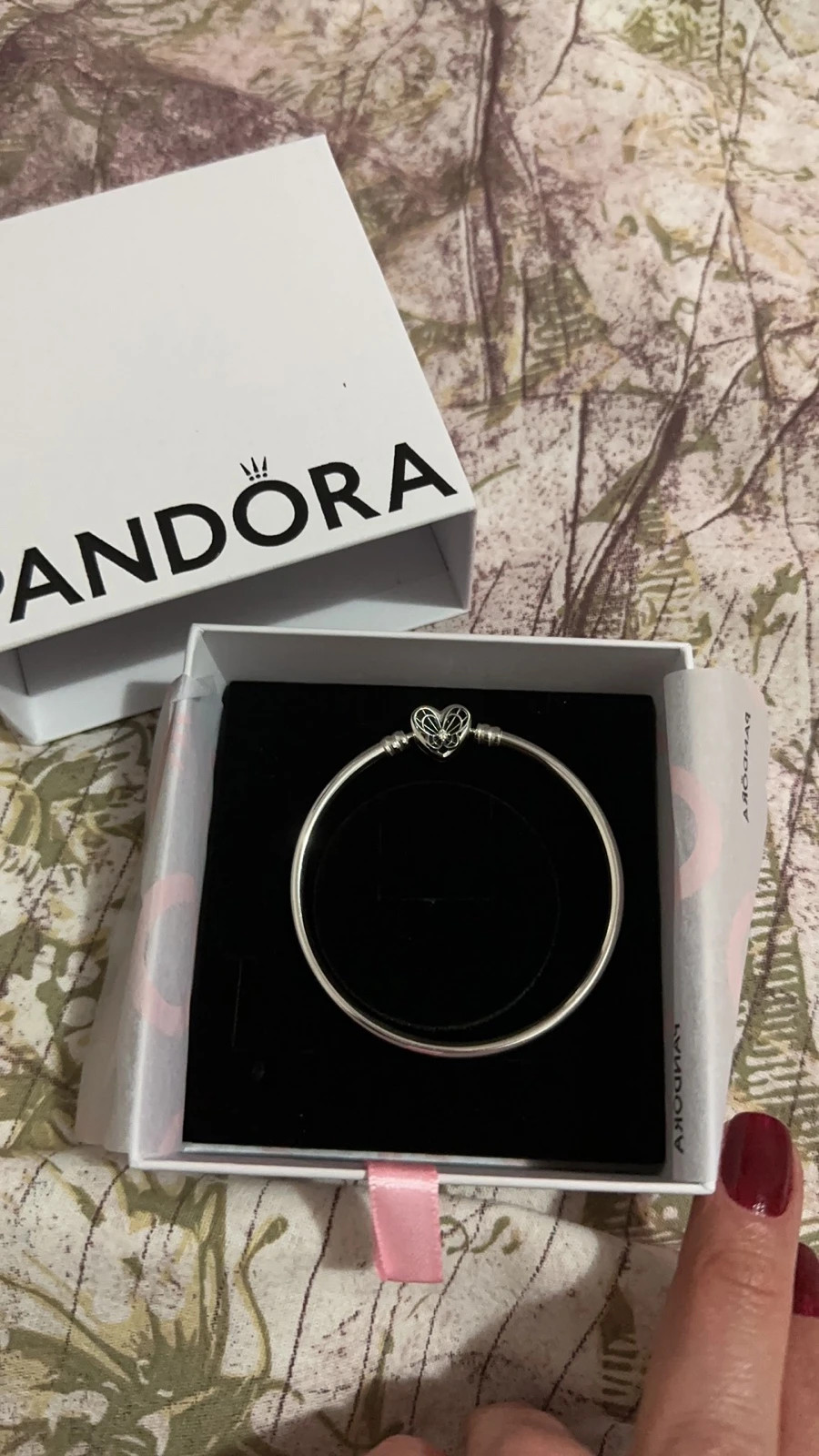 Pandora Moments Heart & Butterfly Bangle