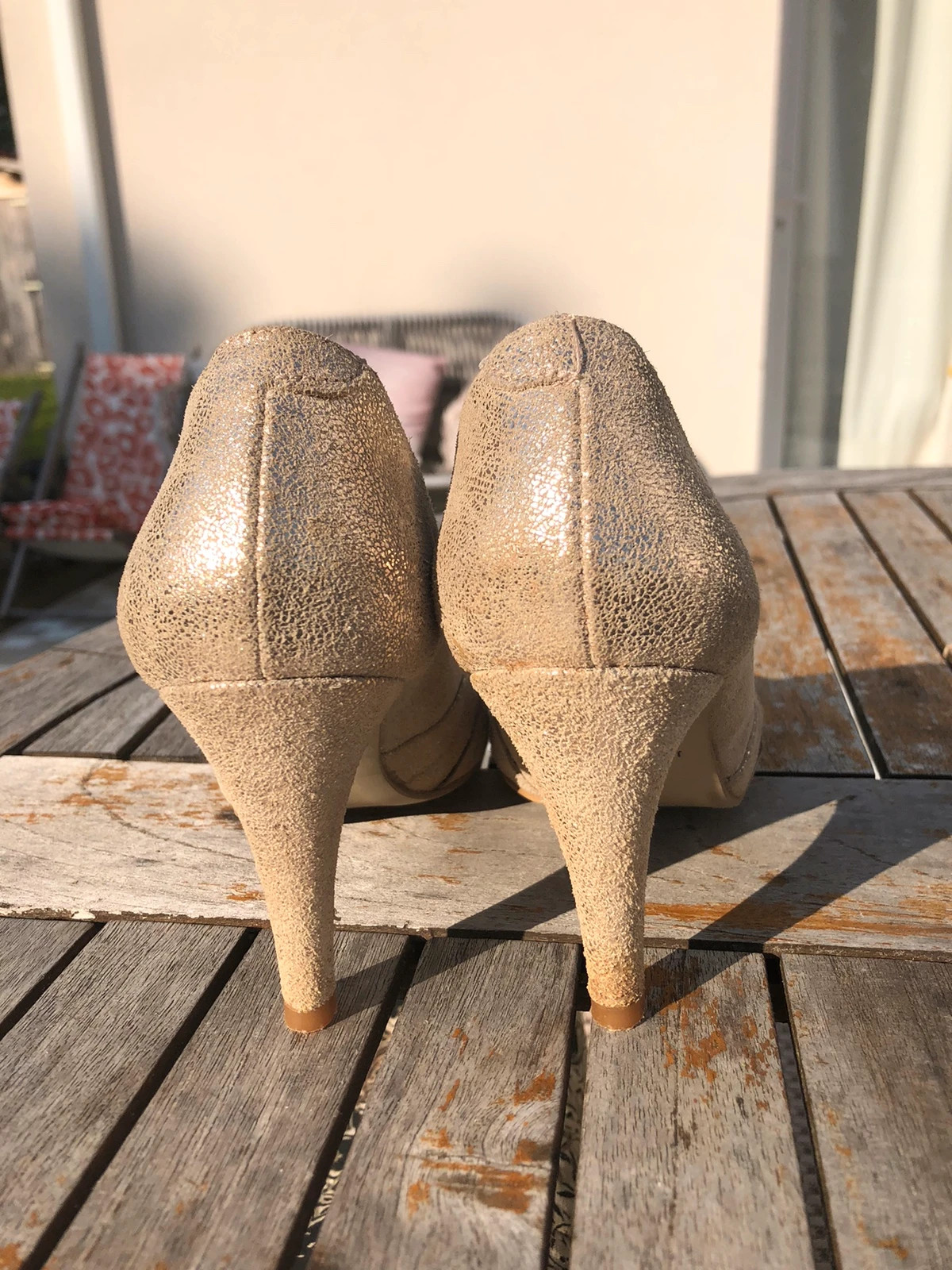 Escarpin doré jonak hot sale