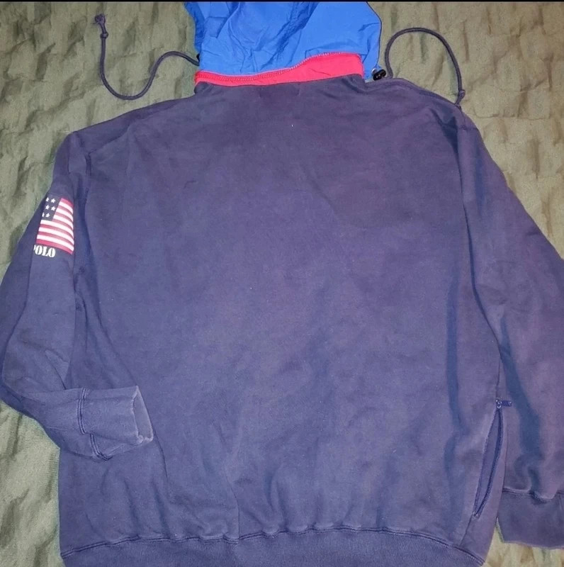 Ralph Lauren Polo Sport USA Navy Blue Fleece 90s Vintage Vinted