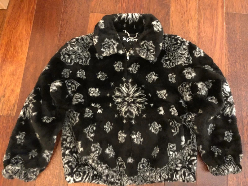 Suprême Bandana faux fur bomber jacket